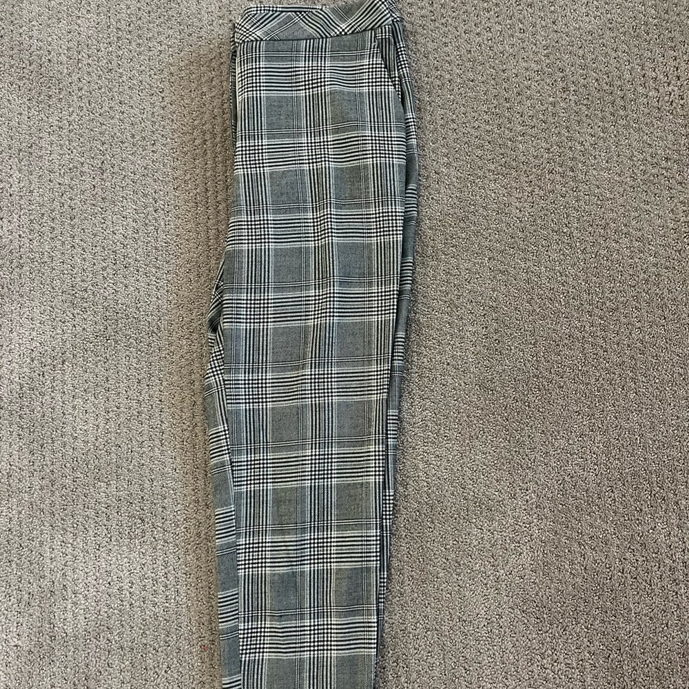 H&M plaid trousers